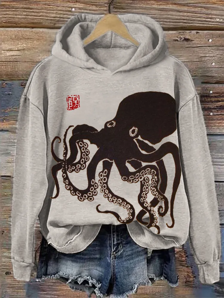Women's Hooded Oversized Casual Hoodie - Ofsykr231078-S