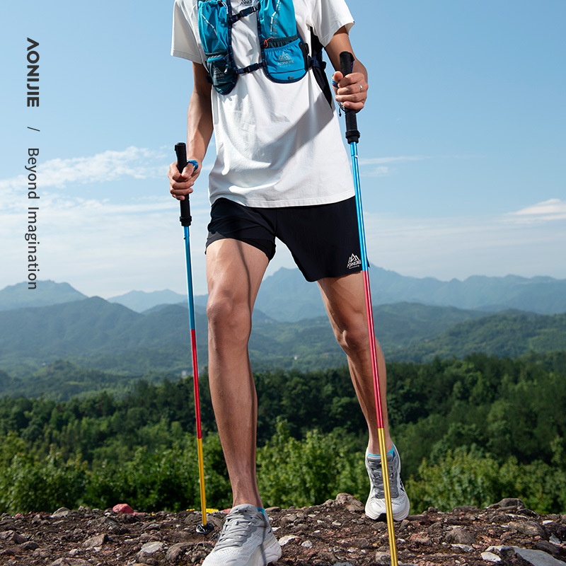 Off Road Folding Outdoor Carbon Cane Aluminum Alloy Straight Shank Hiking Cane - Image 7