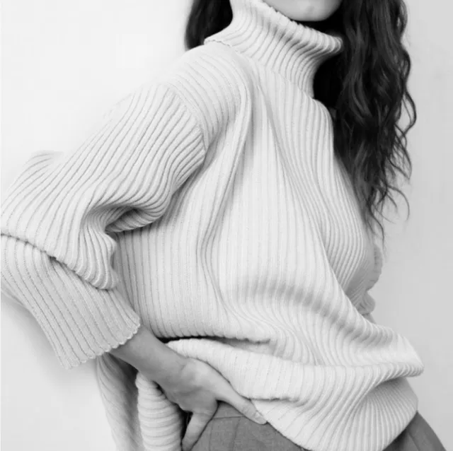 Fashionable Turtleneck Warm Pullover Two piece Set For Women White - Shop at LoveMi