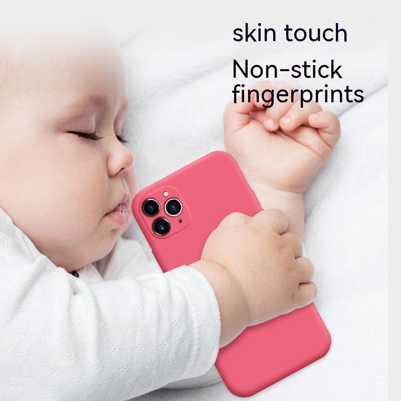 All-inclusive Soft Protection Liquid Silicone Phone Case Fine Hole