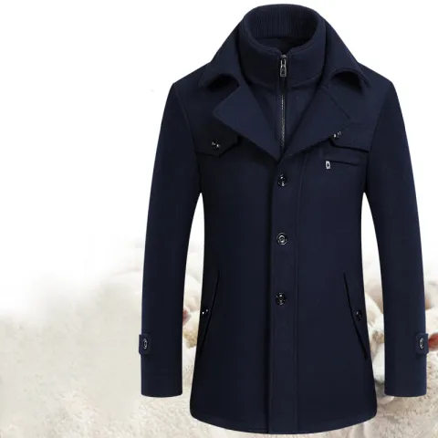 Wool Jacket Men's Woolen Coat