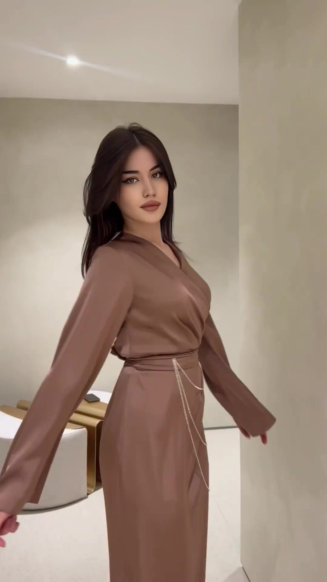 European And American Women's Clothing Temperament Long Waist Dress