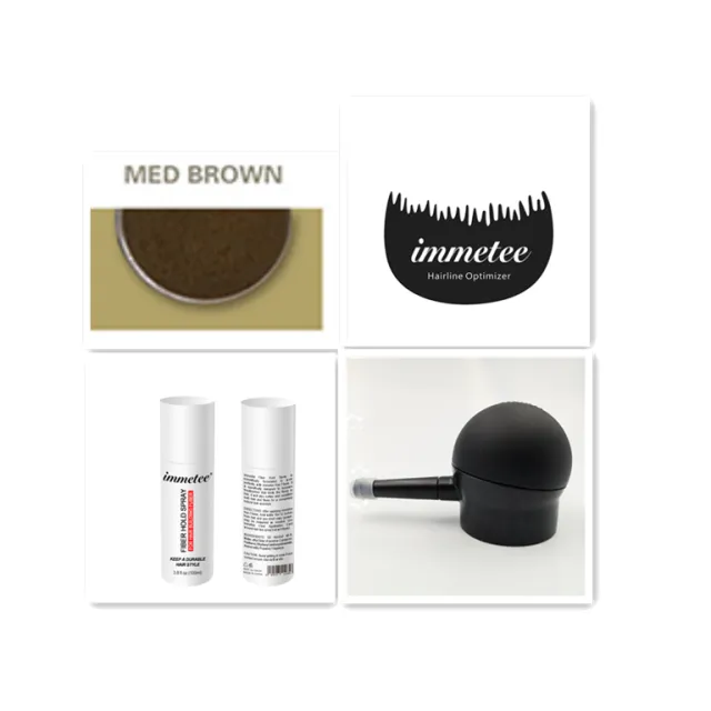 Plant hair additive fibre hair powder, one time reinforcing artifacts to cover hair scarce manufacturers and direct sales Med Brown Set - Shop at LoveMi