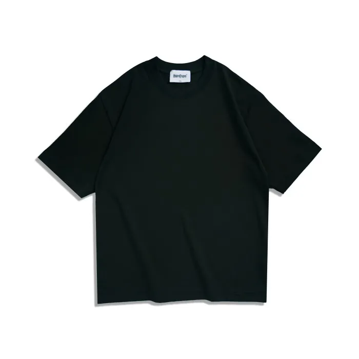 Japanese Heavyweight Loose Short Sleeve T-shirt Academy Style - Black