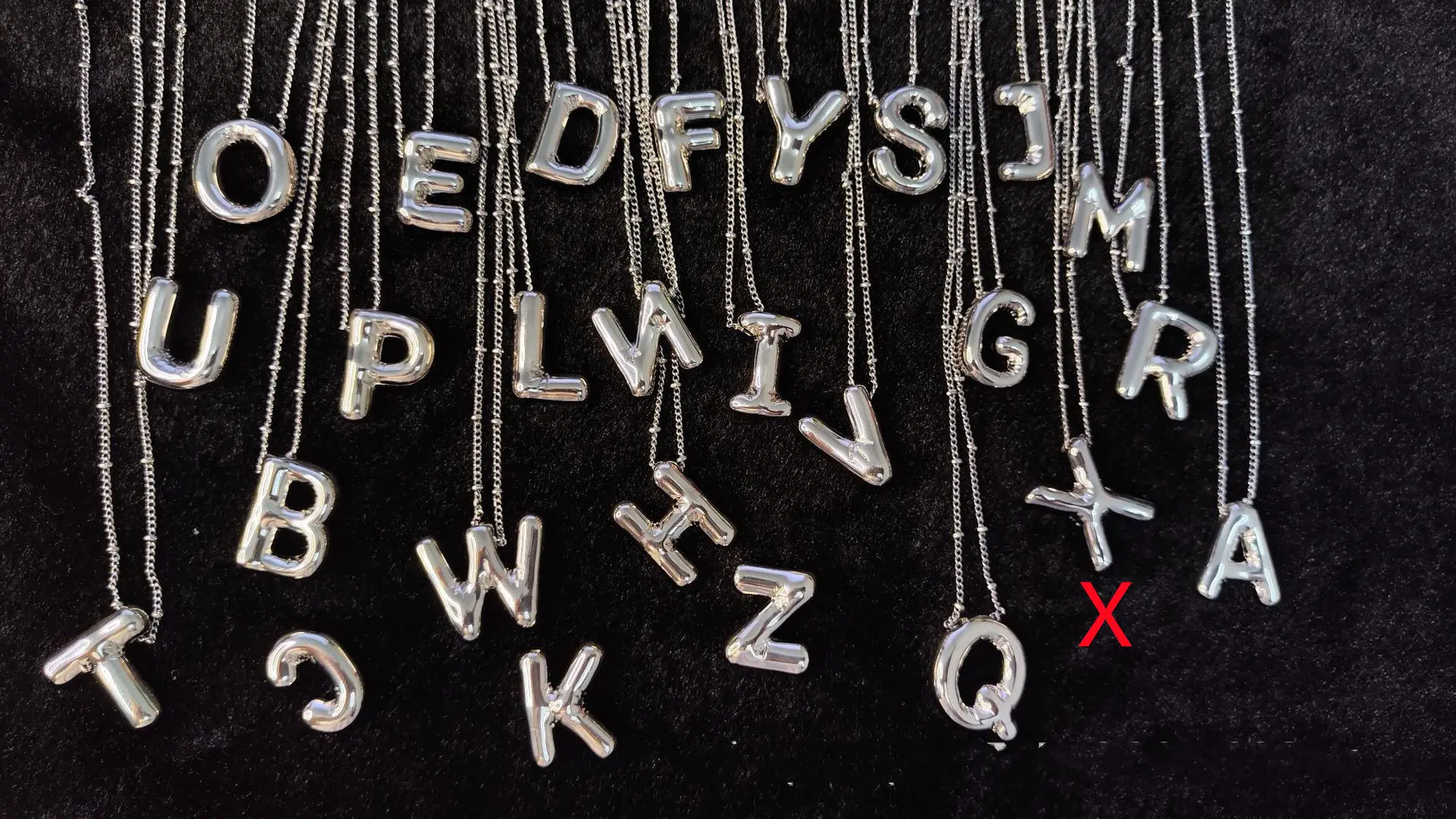 Glossy Letters Copper Pendant Necklace