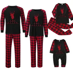 Plaid Stitching Printing Christmas Homewear Parent-child Suit - Jjfa01 508 - View 1