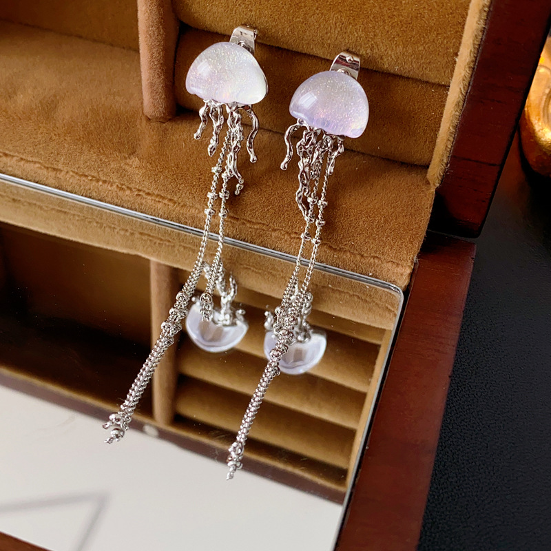 Cold Wind Pearl Jellyfish Starfish Tassel Necklace
