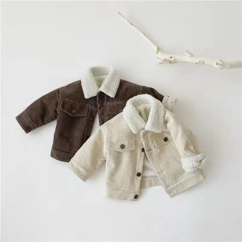 Kids' Overcoat Winter New Korean Style Fleece-lined Thickened Lamb
