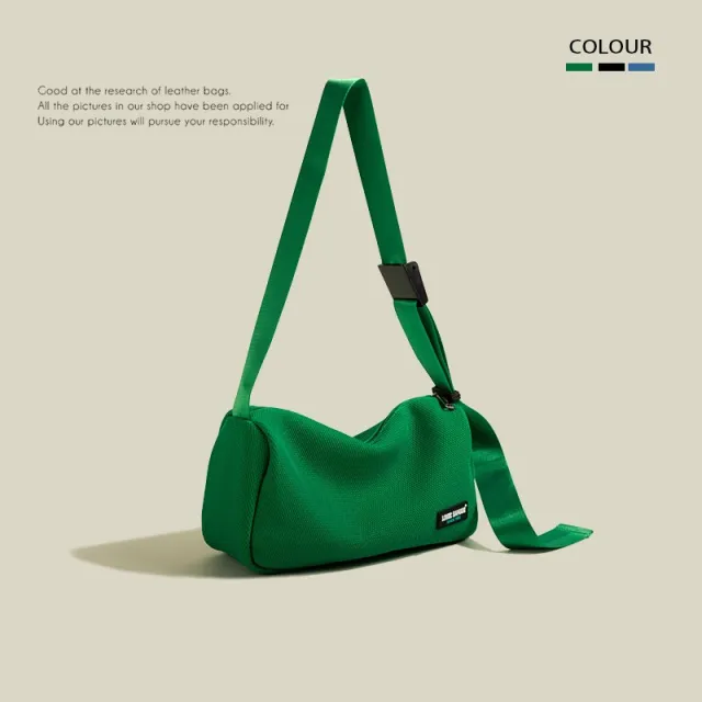 Large Capacity Casual Canvas Bag Crossbody Female Green - Shop at LoveMi