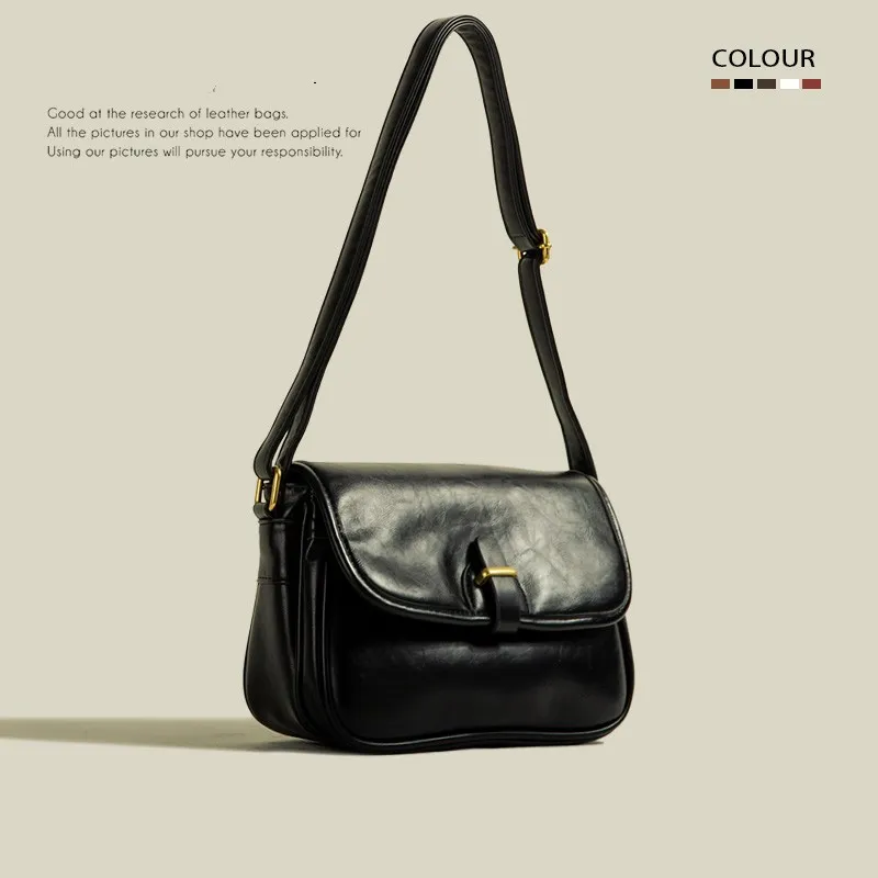 Large Capacity Commuter Crossbody Messenger Bag - Black