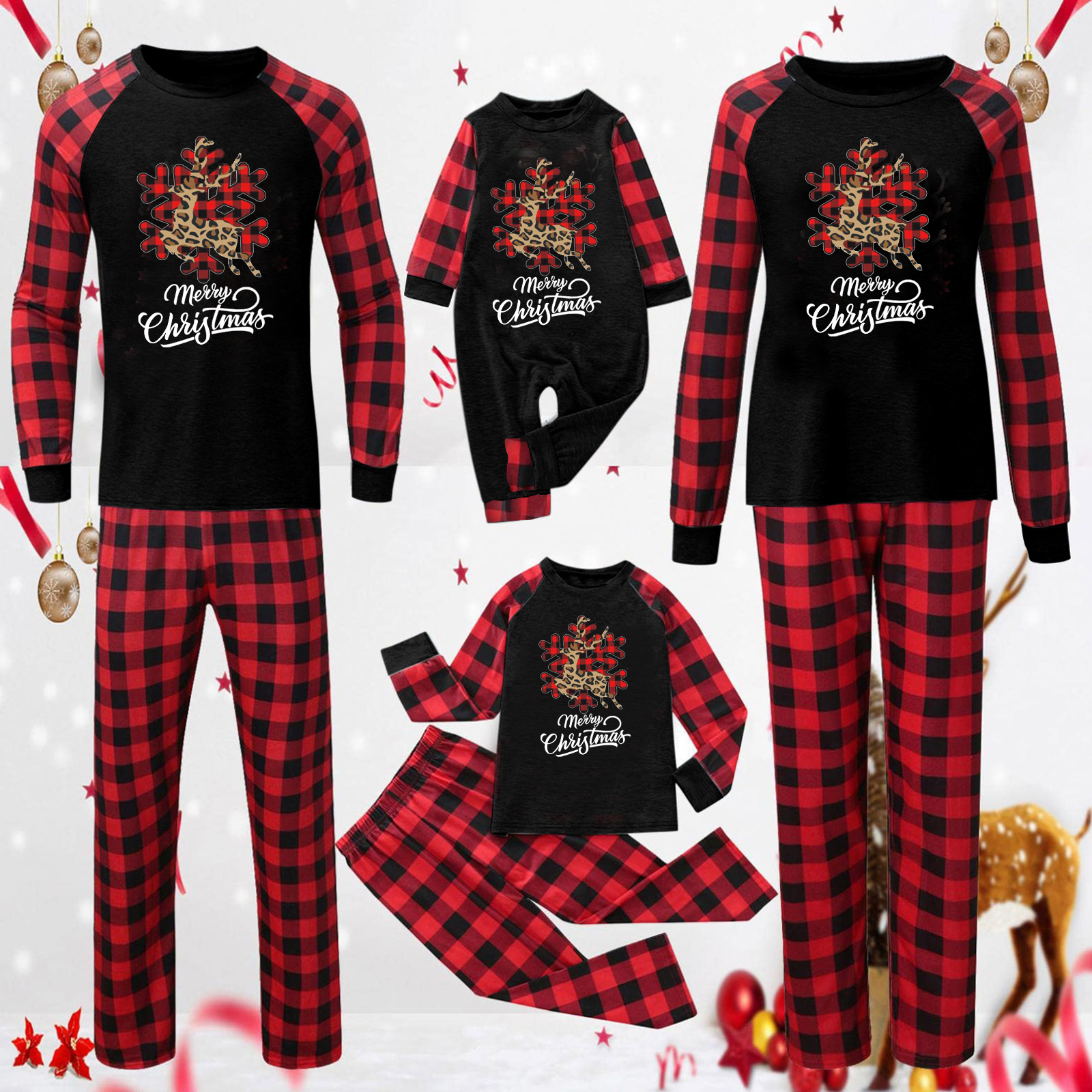Christmas Parent-child Homewear Clothes Pajamas Suit — foto 8