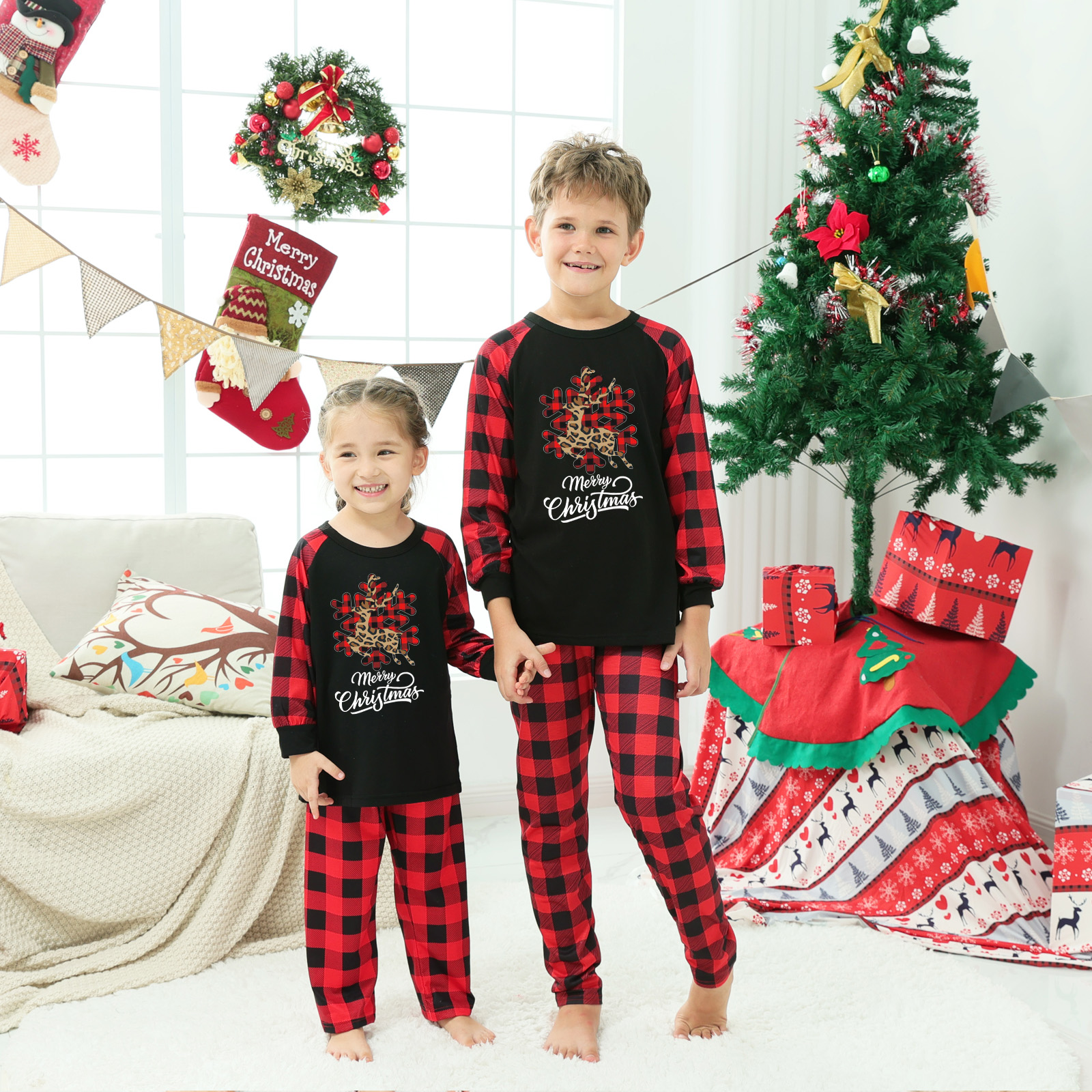 Christmas Parent-child Homewear Clothes Pajamas Suit — foto 2