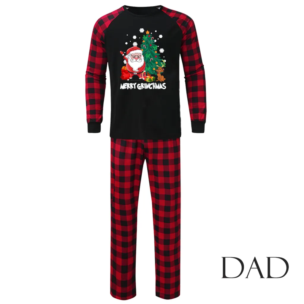 Christmas Parent-child Wear Family Pack Homewear Pajamas Suit - White