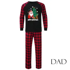 Christmas Parent-child Wear Family Pack Homewear Pajamas Suit - White - View 1
