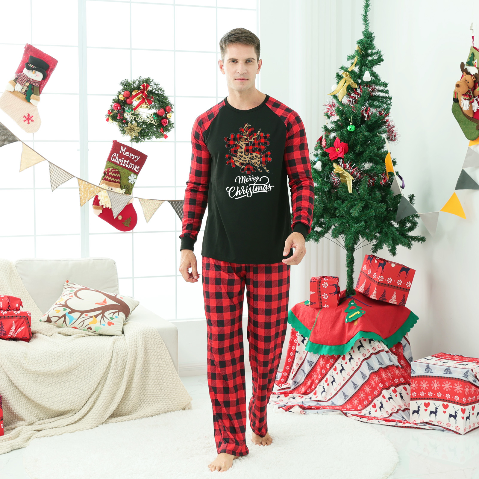Christmas Parent-child Homewear Clothes Pajamas Suit — foto 7