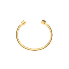 Women's Retro Minimalist Design With A Cool And Cool Metallic Bracelet - Gold - View 1