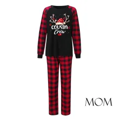 Christmas Parent-child Wear Family Pack Homewear Pyjamas Suit - Jjfa01 2221-Mom Xl - View 1