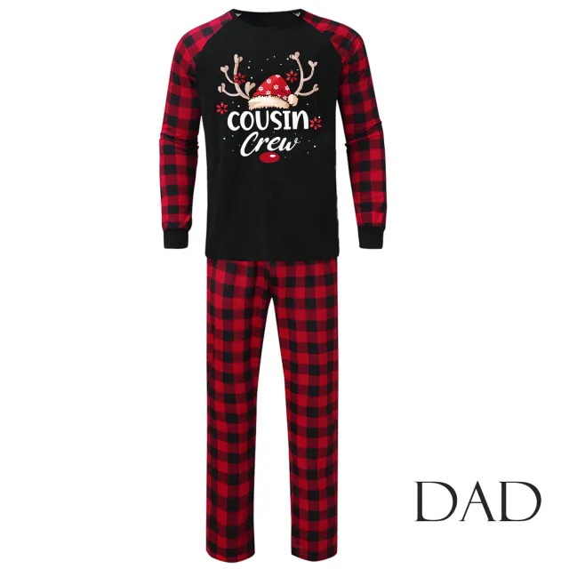 Christmas Parent child Wear Family Pack Homewear Pajamas Suit Jjfa01 2221 Dad L - Shop at LoveMi