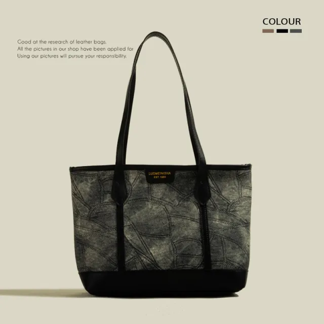 Large Capacity Rhombus Simple Tote Bag Women Black - Shop at LoveMi