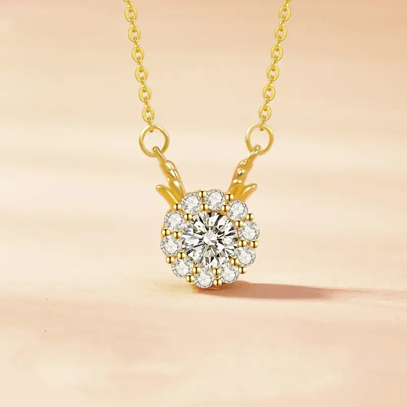 Women's Silver-plated Rotating Clavicle Chain Necklace
