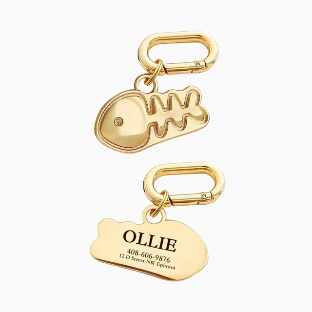 Dog Tag Cat Customized Pet Loss Prevention Brand Hanging Tag Golden Fish - Shop at LoveMi