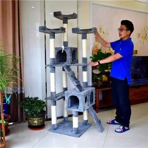 Large Cat Tree Climbing Frame Integrated Jumping