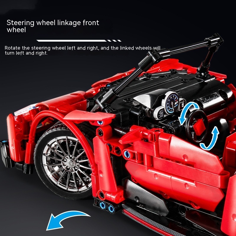 Plastic Building Blocks Simulation Assembling Puzzle Sports Car Racing Model