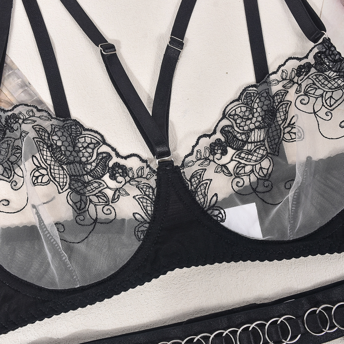 Women's Fashion Complex Metal Heavy Craft Halter Neck Ring Five-piece Set