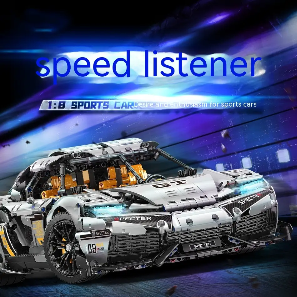 Sports Car Model Children's Assembled Splicing Small Particle Building Blocks Plastic