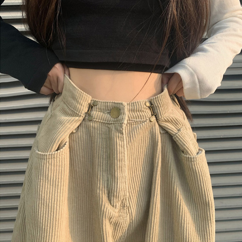 Oversized Corduroy Autumn Women's Loose Wide Leg Pants