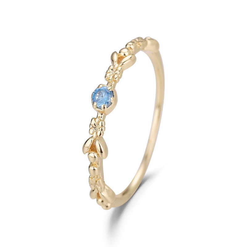 Japanese Same Style Aquamarine Pearl Ring For Women