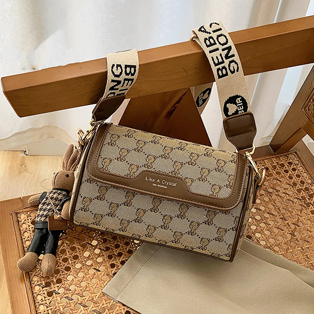 Small Square Bag Cute Bear Original Simplicity