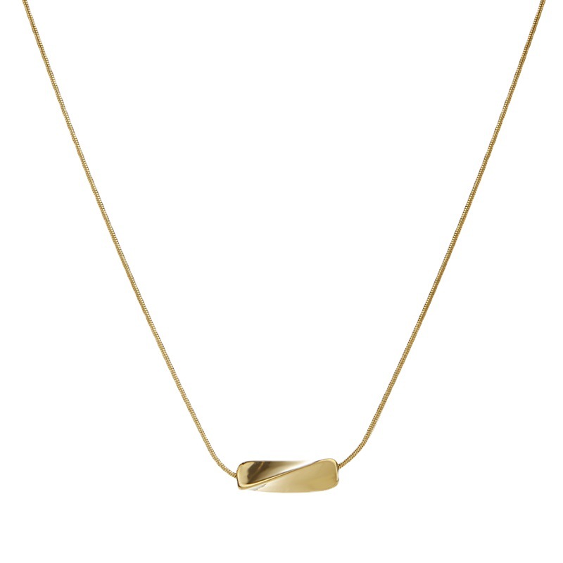 Light Luxury Minority Fashion Geometry Pattern Irregular Twist Necklace For Women