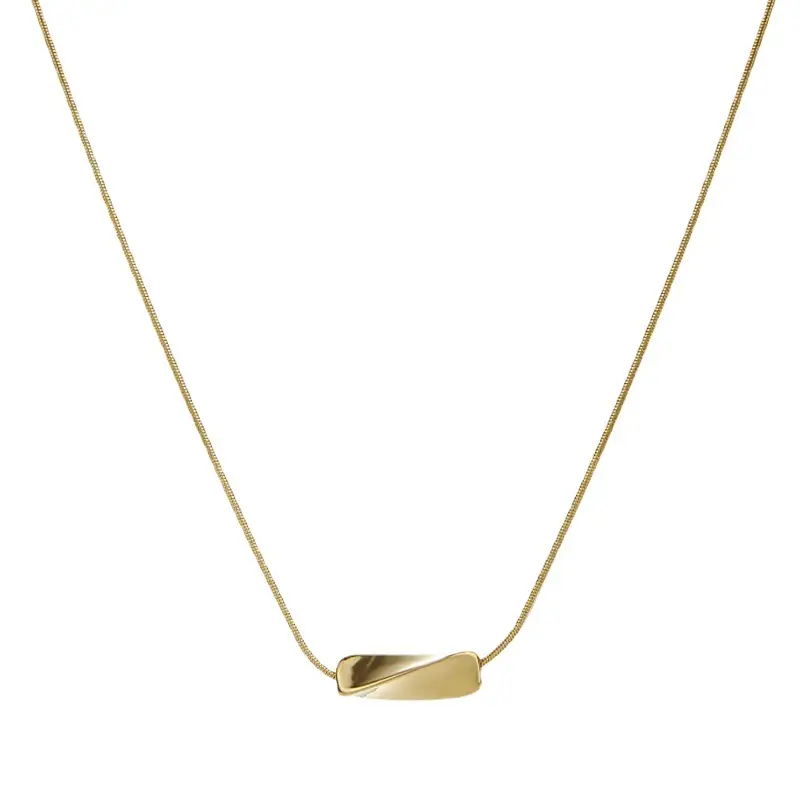 Light Luxury Minority Fashion Geometry Pattern Irregular Twist Necklace For Women