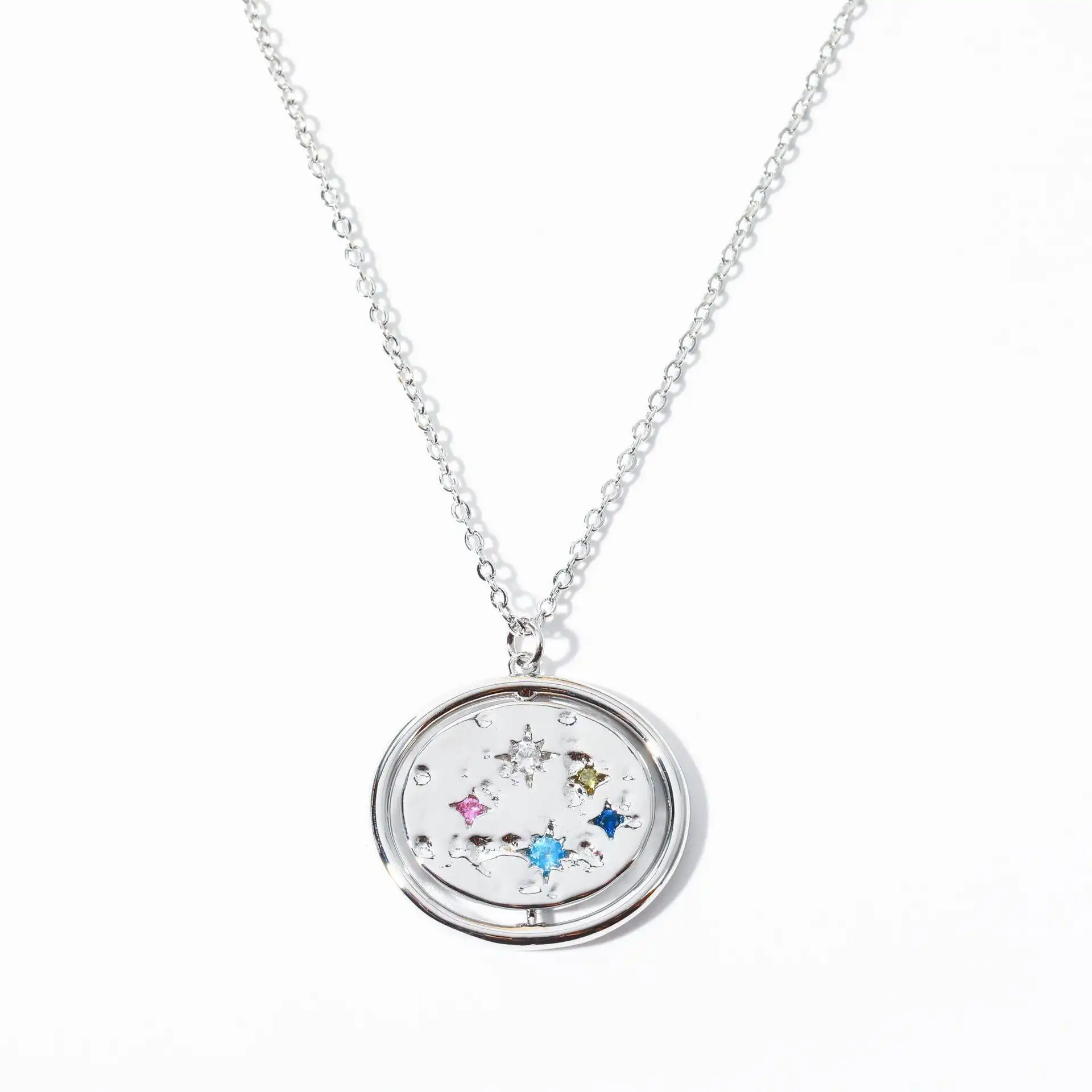 Irregular Hollow-out Zircon-laid Necklace