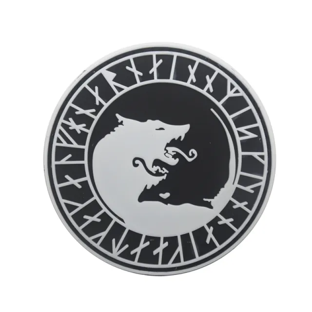 Viking Wolf Patch Cloth Sticker Wolf Head Armband Velcro Backpack Stickers Chapter Style7 - Shop at LoveMi