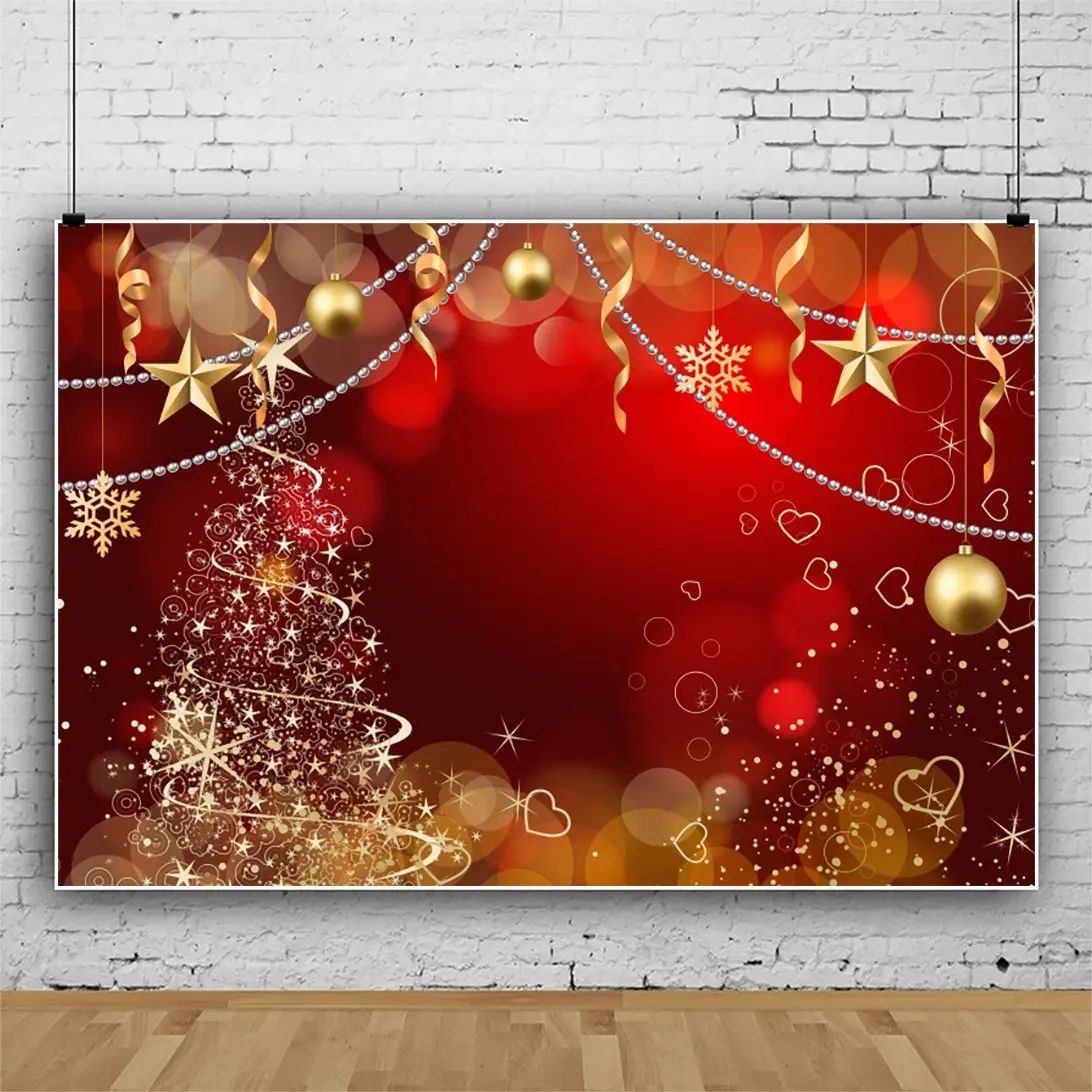 Christmas Red Background Wall Spot Snowflake Shooting Props Photography Background Fabric