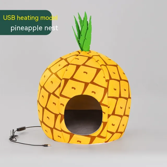 Electrically Heated Pet Cat Litter Pineapple House - Shop at LoveMi
