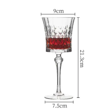 Net red crystal glass Retro Red Wine Cup - 270Ml Wine Glass