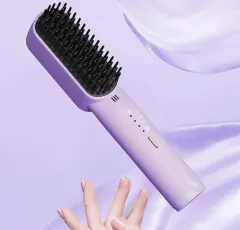 Mini Charging Straight Comb Portable Fashion - Purple Rechargeable 3200 - View 1