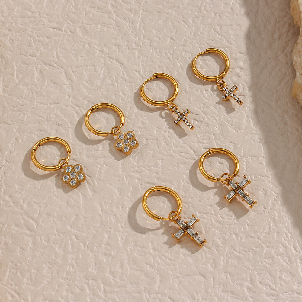INS Fashion Popular Cross Eardrop Jewelry