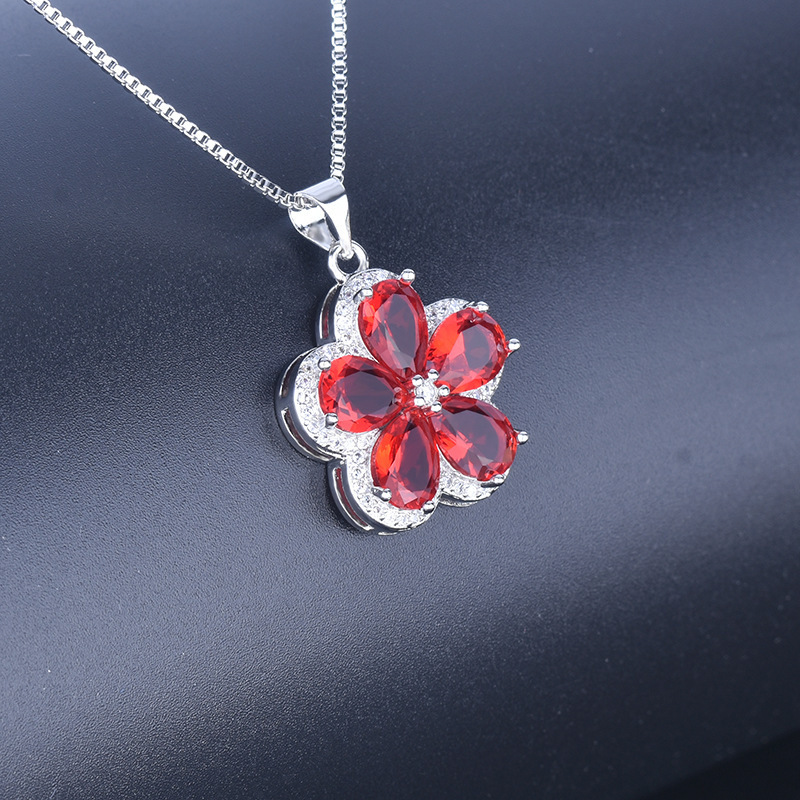 Platinum Red Diamond Pendant