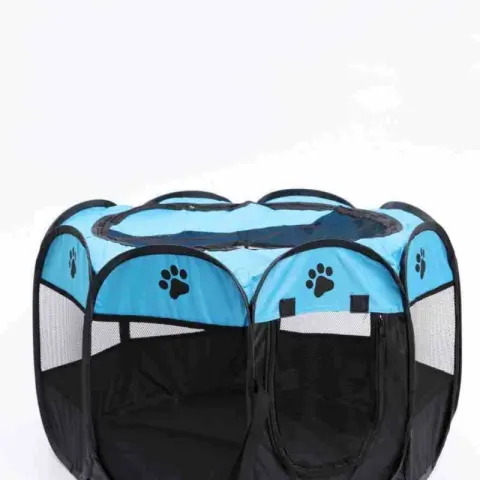 Octagonal Cage Fence Pet Cloth Tent Easy Storage Cat