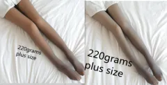 Fake Translucent Plus Size Leggings Fleece Lined Tights Fall And Winter Warm Fleece Pantyhose Women Fleece Lined Pantyhose Thermal Winter Tights - ... - View 1