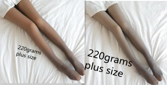 Fake Translucent Plus Size Leggings Fleece Lined Tights Fall And Winter Warm Fleece Pantyhose Women Fleece Lined Pantyhose Thermal Winter Tights ... Set18 - Shop at LoveMi