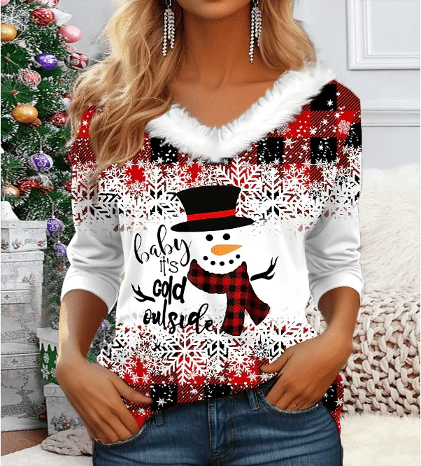 Women's Fashion Casual Long Sleeve V neck Pullover T shirt 8 Style Xl - Shop at LoveMi