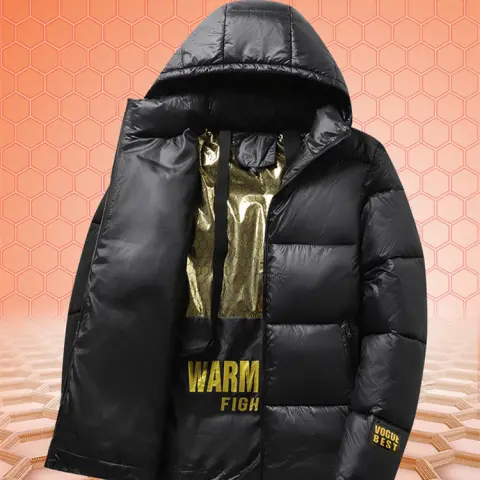 Men's Fashion Simple Cotton-padded Jacket Graphene Plus Size Coat