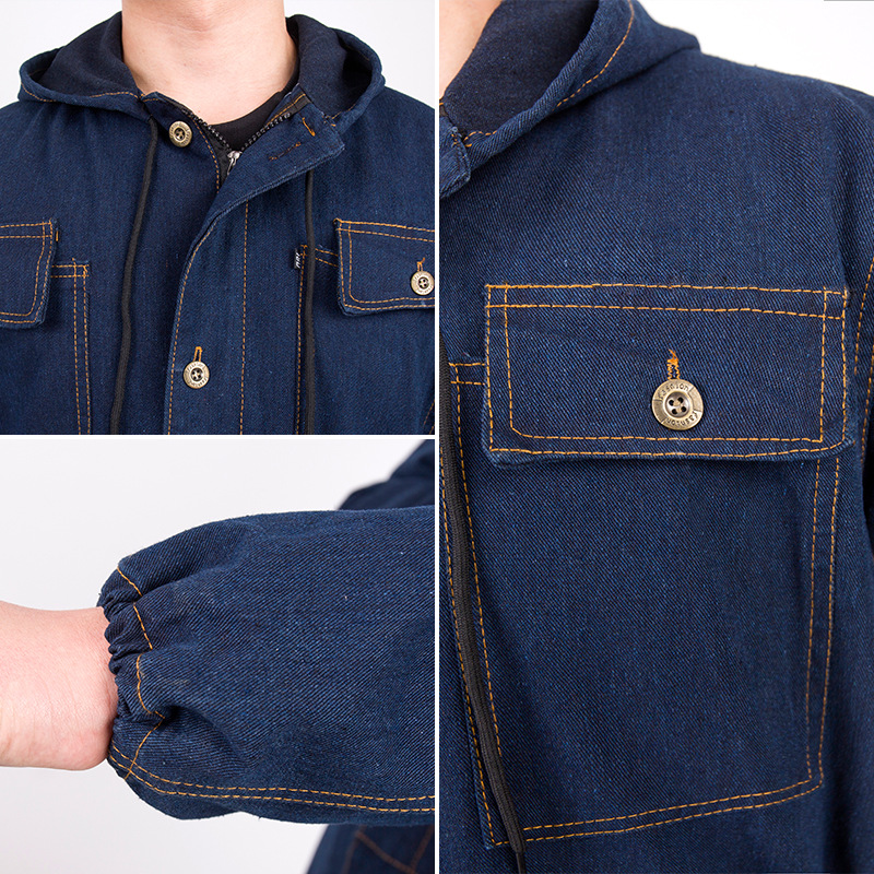 Labor Overalls Denim Long-sleeve Suit