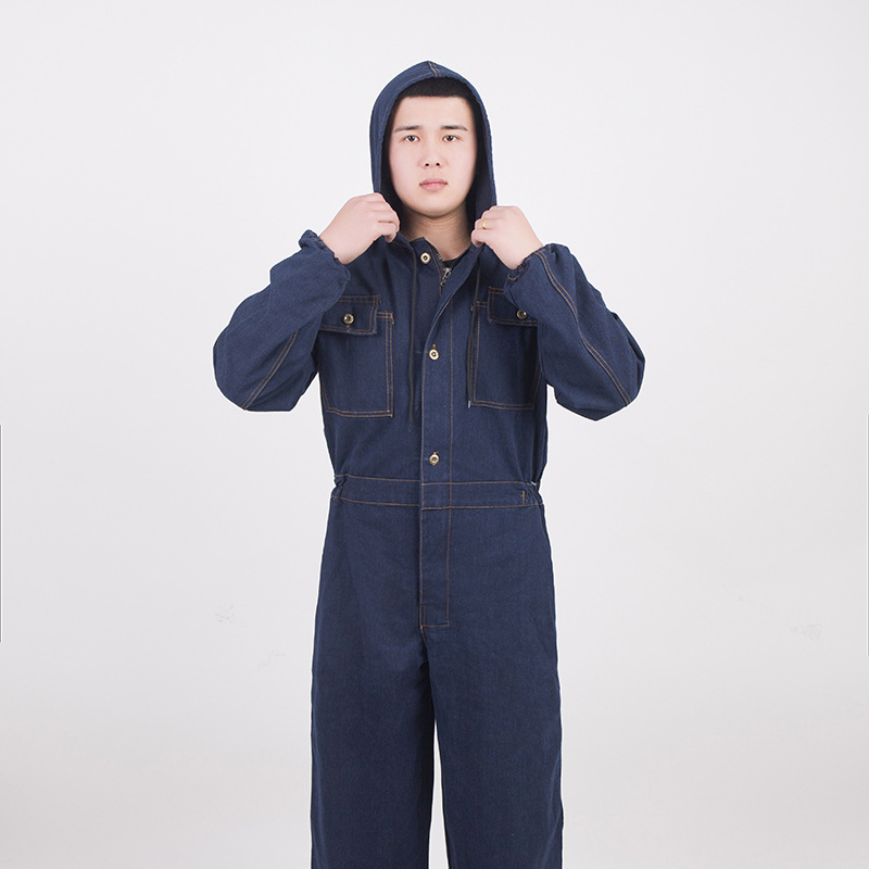 Labor Overalls Denim Long-sleeve Suit - Image 4