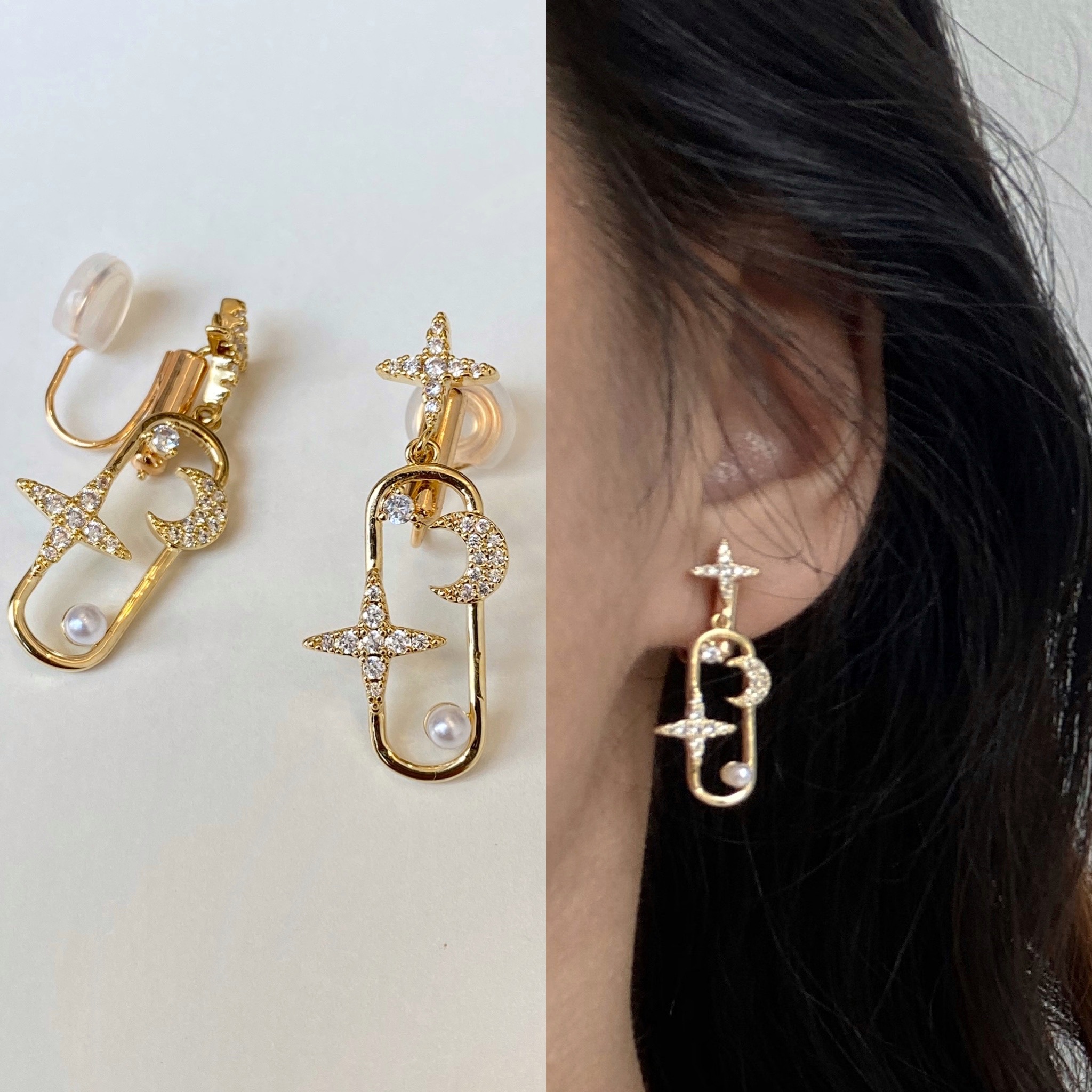 Gold ear clips